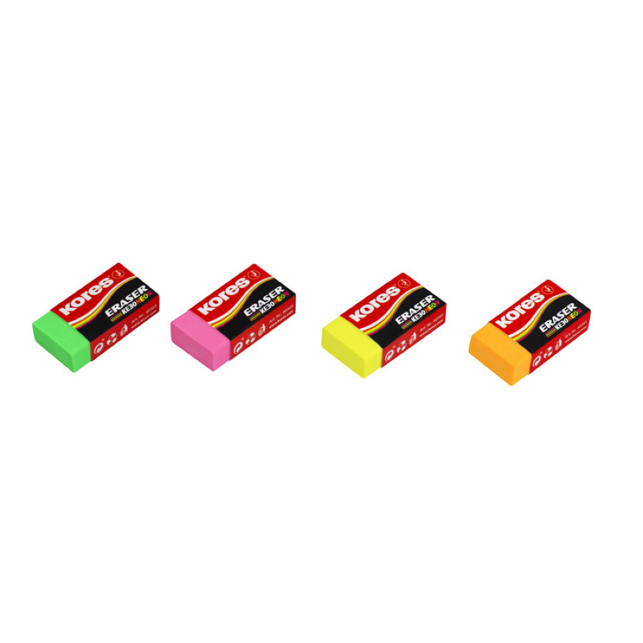 Ластик Kores, 40x21x10 мм, виниловый