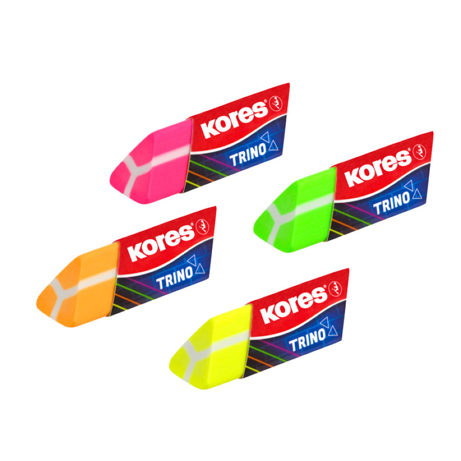 Ластик Kores, 64x20x16 мм, ПВХ треугольный