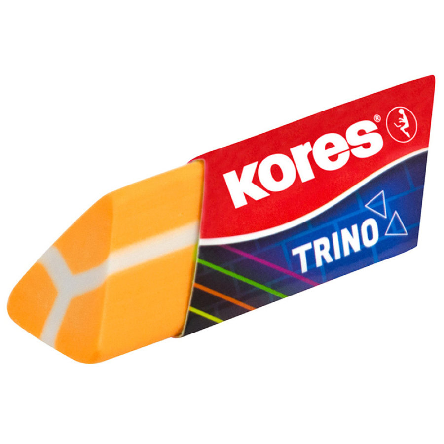 Ластик Kores, 64x20x16 мм, ПВХ треугольный