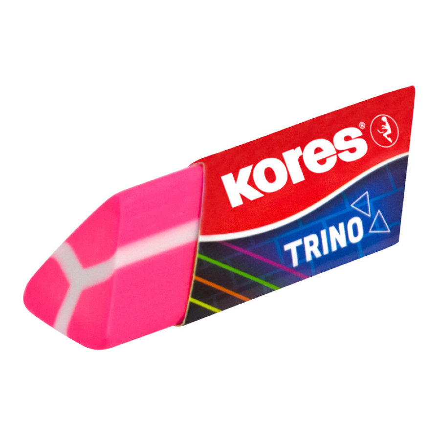 Ластик Kores, 64x20x16 мм, ПВХ треугольный