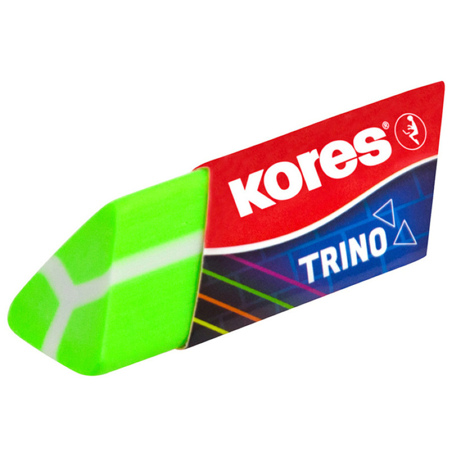 Ластик Kores, 64x20x16 мм, ПВХ треугольный
