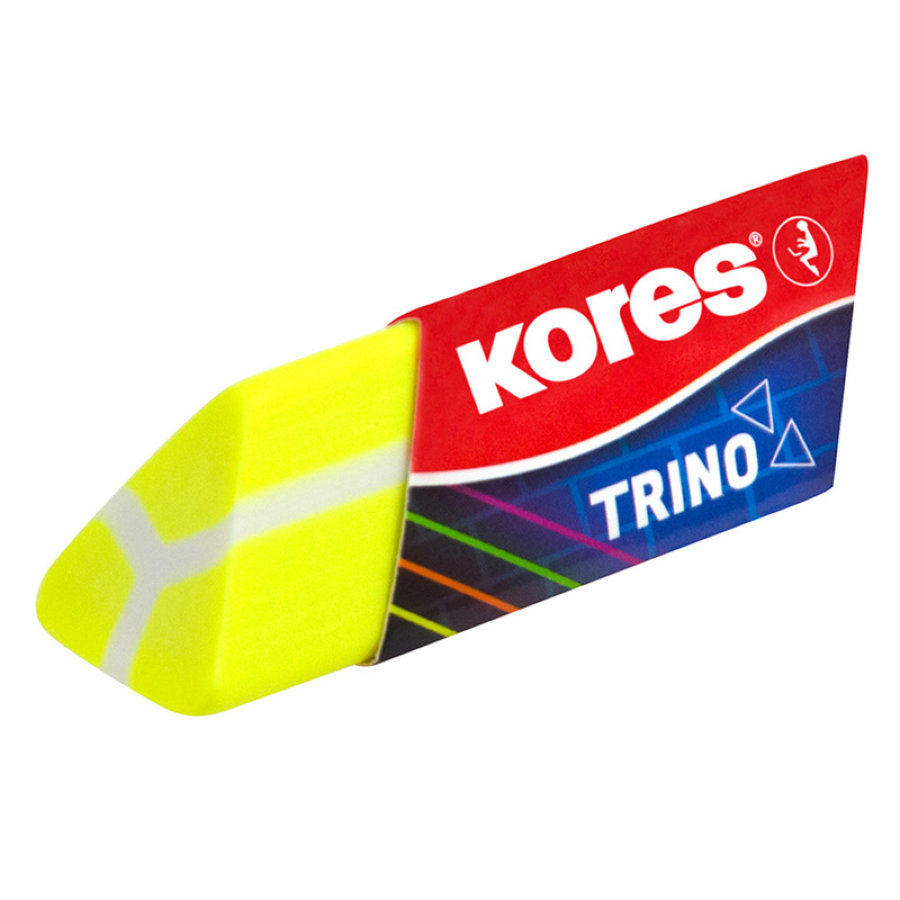Ластик Kores, 64x20x16 мм, ПВХ треугольный