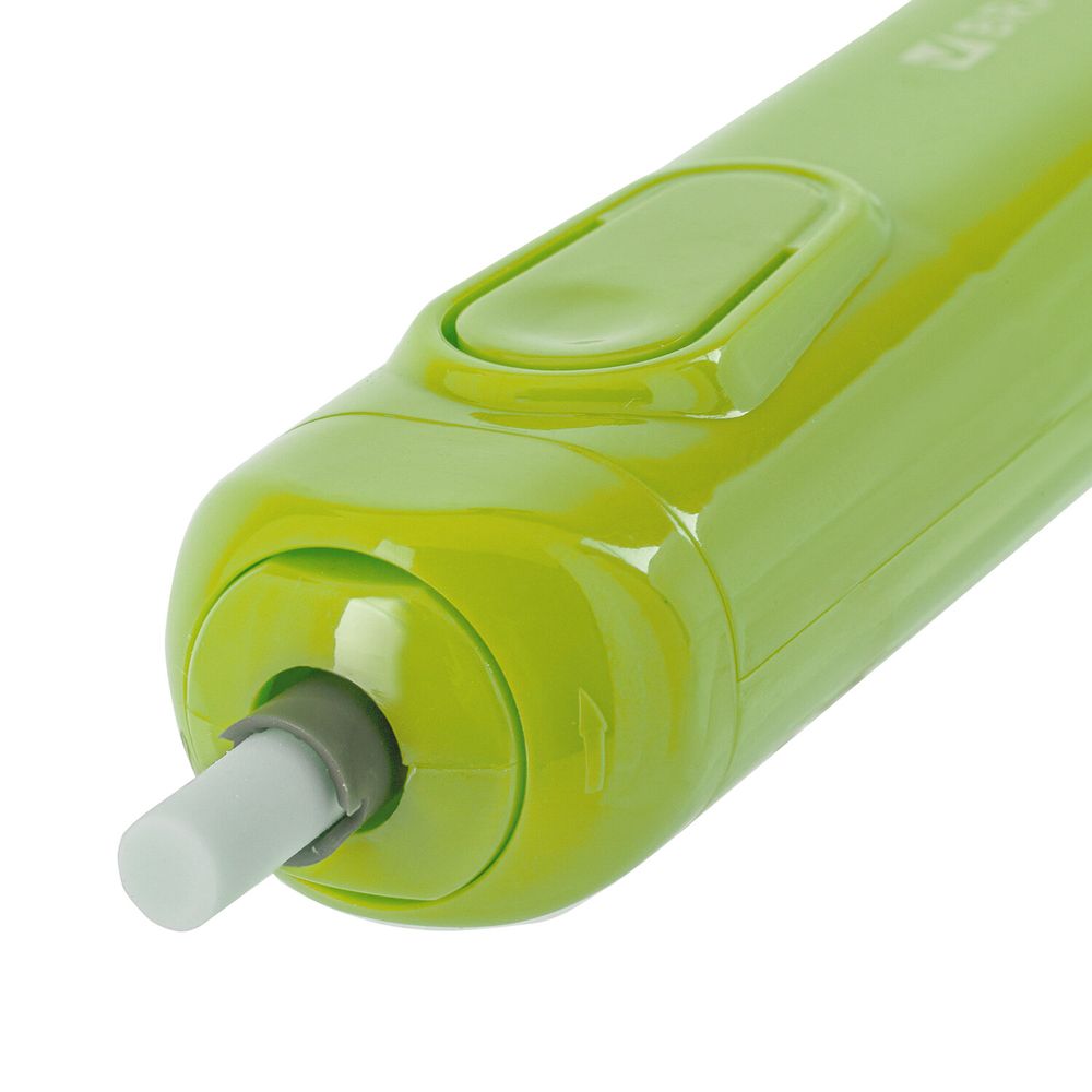 Ластик электрический BRAUBERG JET, питание от 2 батареек ААА, 8 сменных ластиков, салатовый