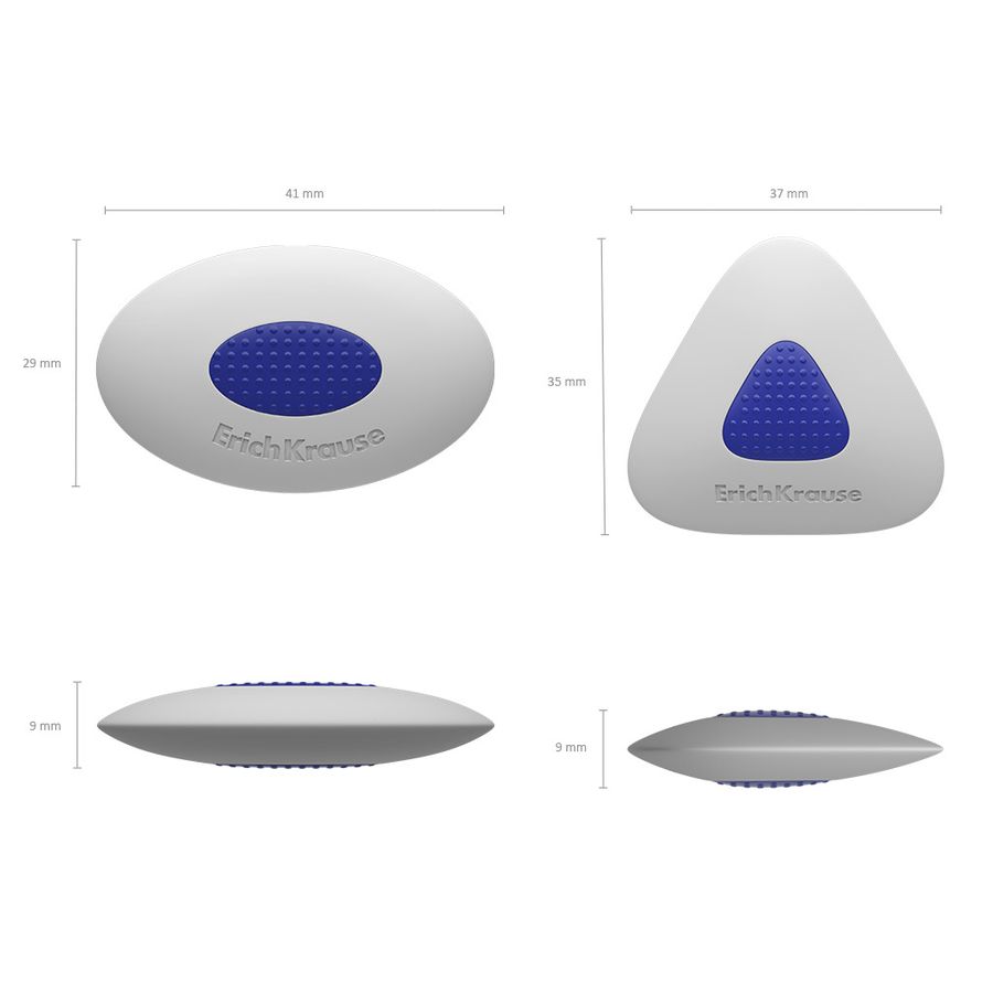 Набор из 3 ластиков с пластиковым держателем ErichKrause SmartWay® Mini