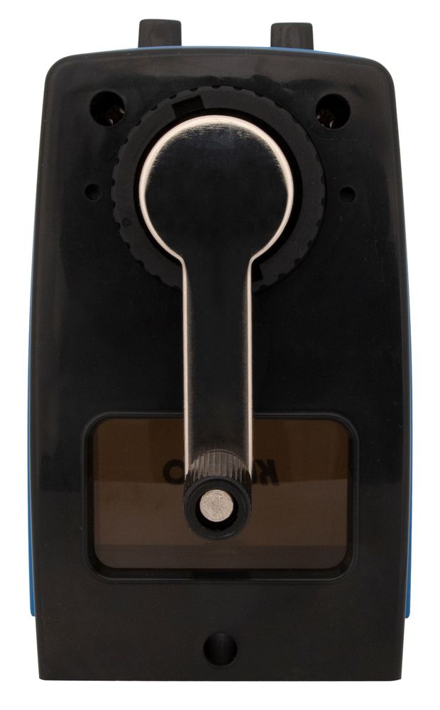 Точилка для карандашей механическая Kw-Trio 307Ablue 307A-BLU 1 отверстие металл синий