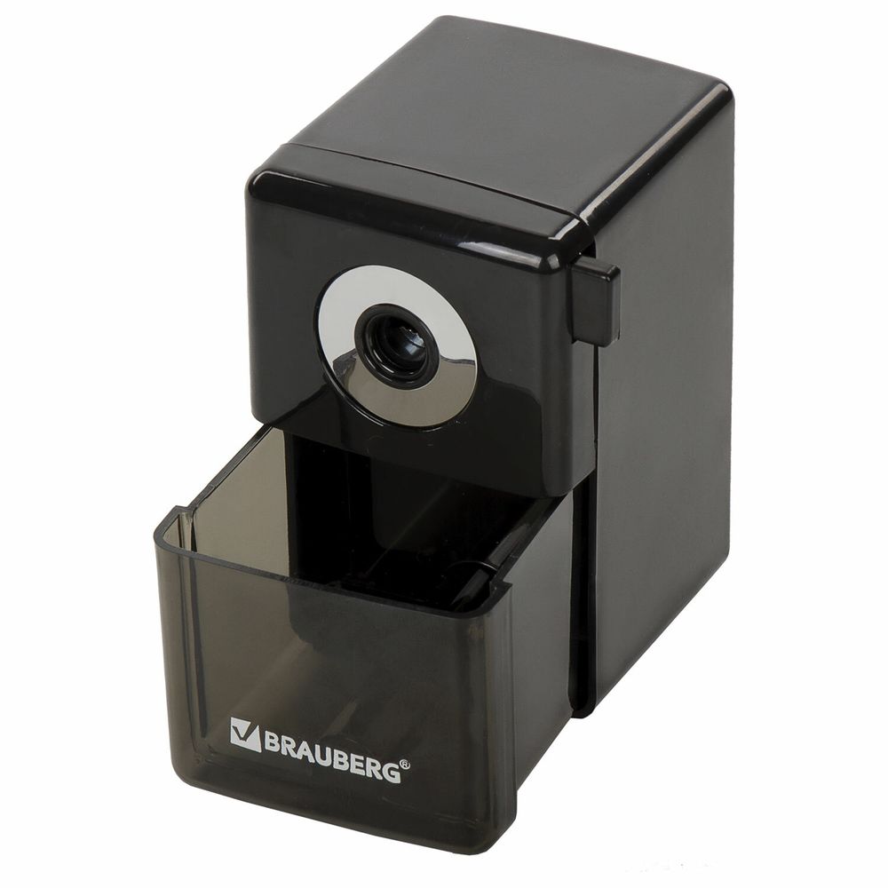 Точилка механическая BRAUBERG "BLACK JACK", крепление к столу, металлический механизм, цвет чёрный