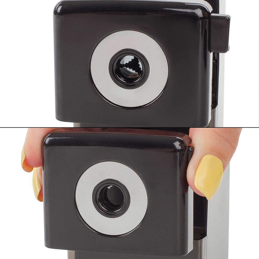 Точилка механическая BRAUBERG "BLACK JACK", крепление к столу, металлический механизм, цвет чёрный