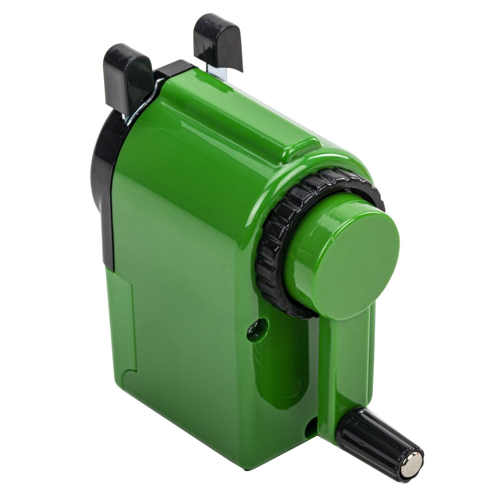 Точилка механическая BRAUBERG "JET", металлический механизм, корпус зеленый