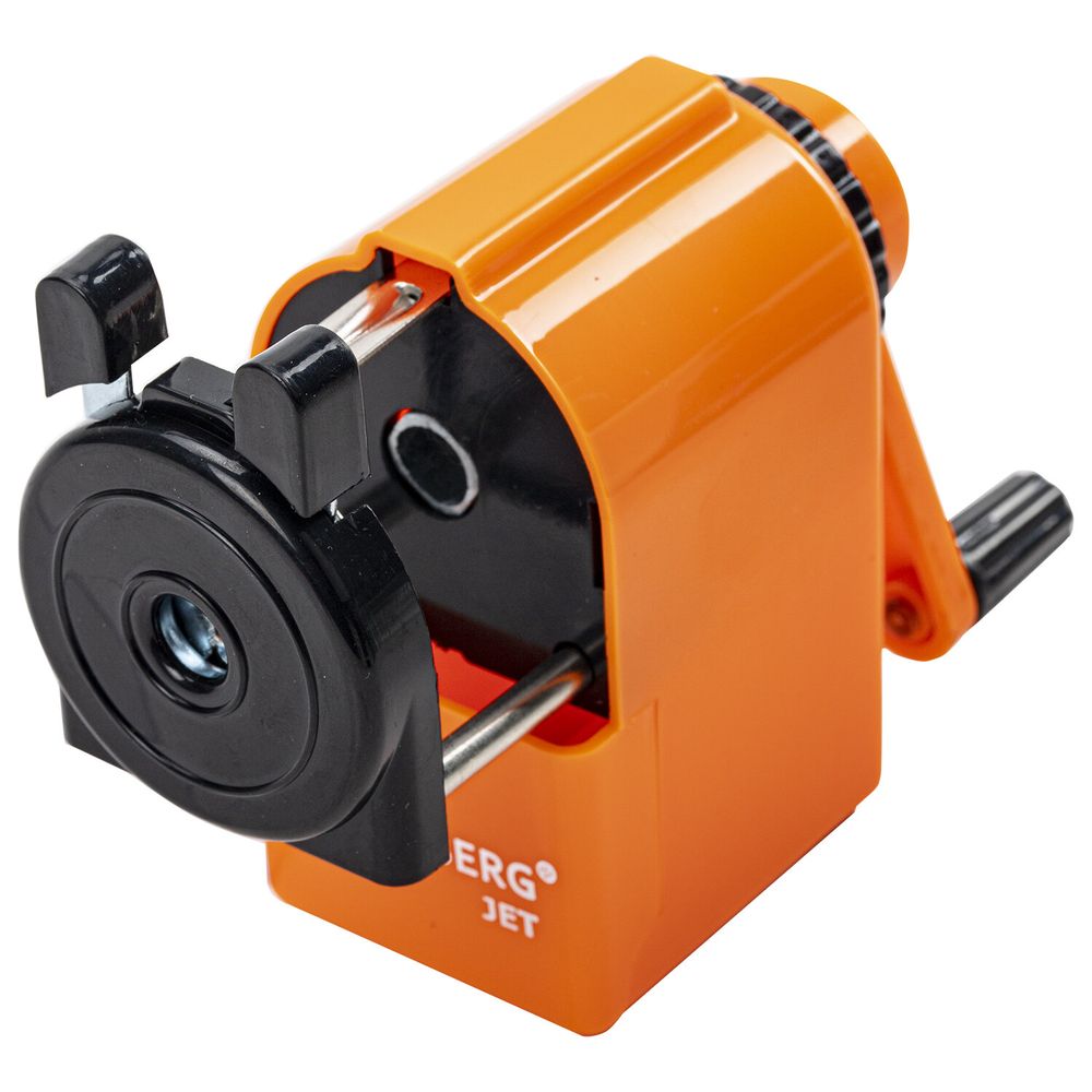 Точилка механическая BRAUBERG "JET", металлический механизм, корпус оранжевый
