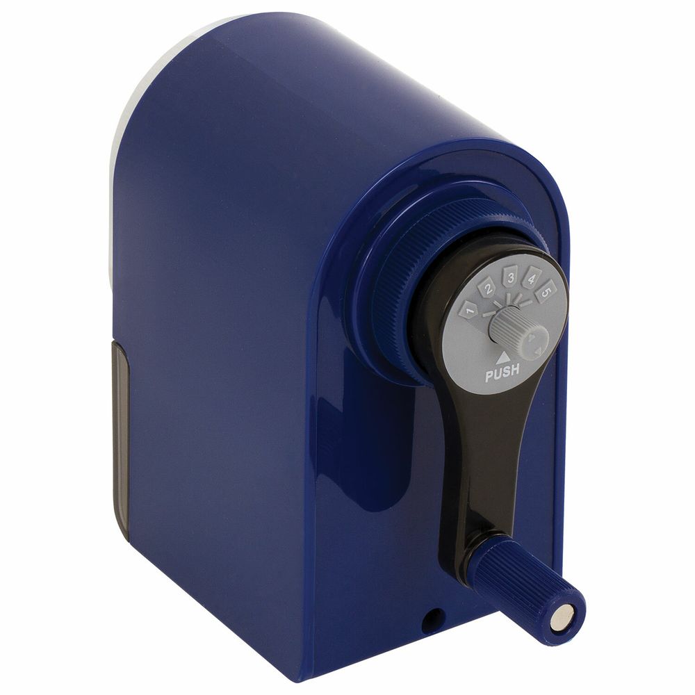 Точилка механическая BRAUBERG "ORIGINAL", для чернографитных и цветных карандашей, крепление к столу, корпус синий