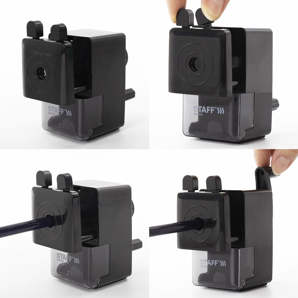 Точилка механическая STAFF "EVERYDAY" MS-796, корпус черный