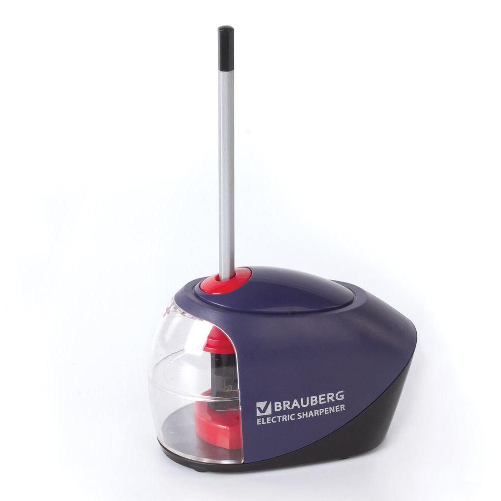 Точилка электрическая BRAUBERG "Delta", питание от 4 батареек АА, спиралевидное лезвие