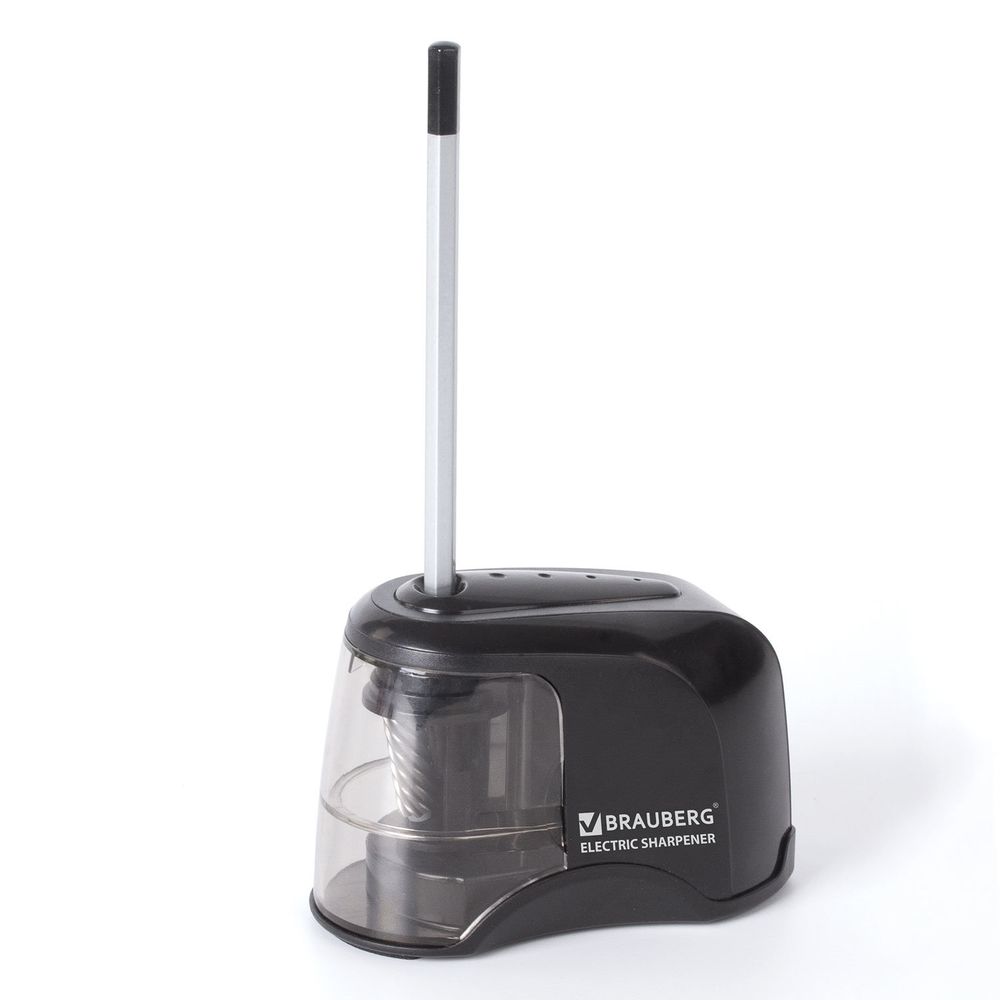 Точилка электрическая BRAUBERG "JET", питание от 4 батареек АА, спиралевидное лезвие