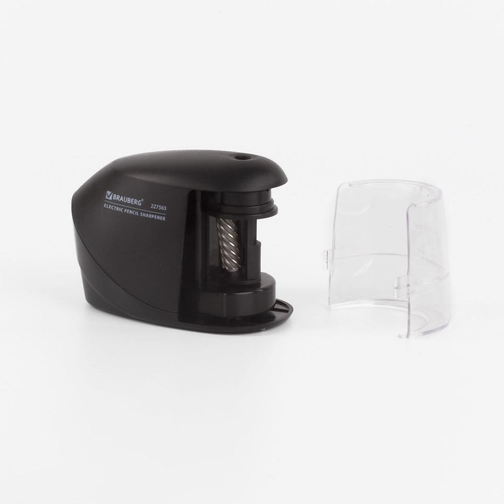 Точилка электрическая BRAUBERG "ORIGINAL", питание 220 В/4 батарейки АА, фрезерный механизм