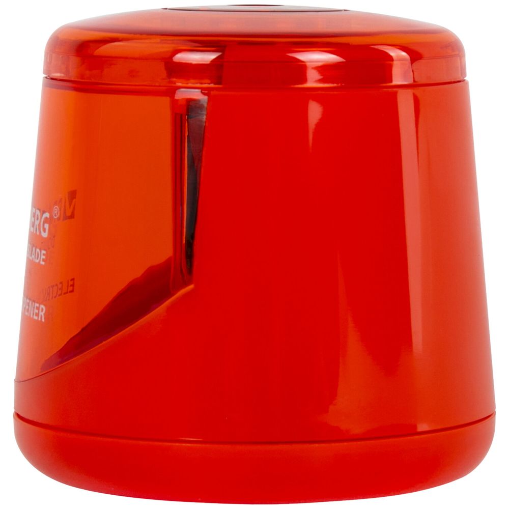 Точилка электрическая BRAUBERG DOUBLE BLADE RED, двойное лезвие, питание от 2 батареек АА