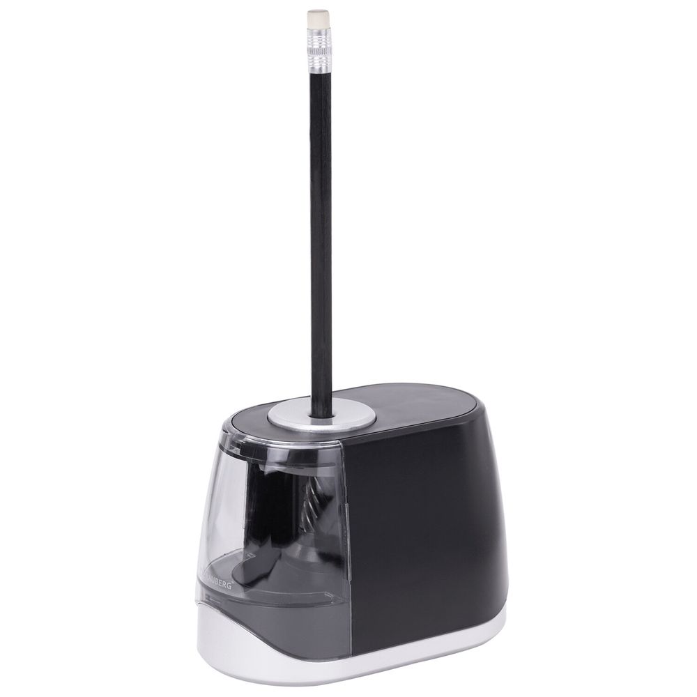 Точилка электрическая BRAUBERG ONE фреза с автостопом, 4 батарейки AA/USB (под адаптер)