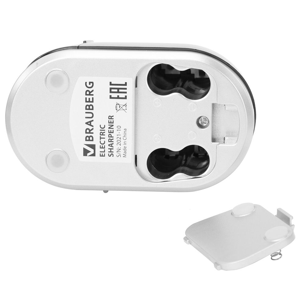 Точилка электрическая BRAUBERG ONE фреза с автостопом, 4 батарейки AA/USB (под адаптер)