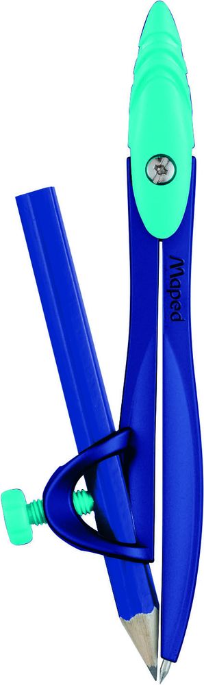 Математический набор NIGHTFALL декорированный, 9 предметов с циркулем с универсальным держателем, в металлической коробке