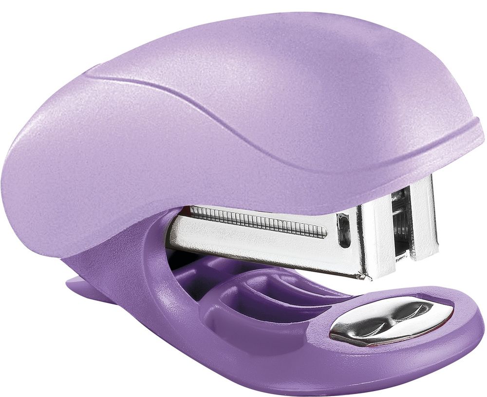 Степлер пластиковый на 15 листов, MAPED VIVO PASTEL, скобы 24/6 и 26/6, со встроенным антистеплером, пастельные цвета ассорти, в коробке с подвесом