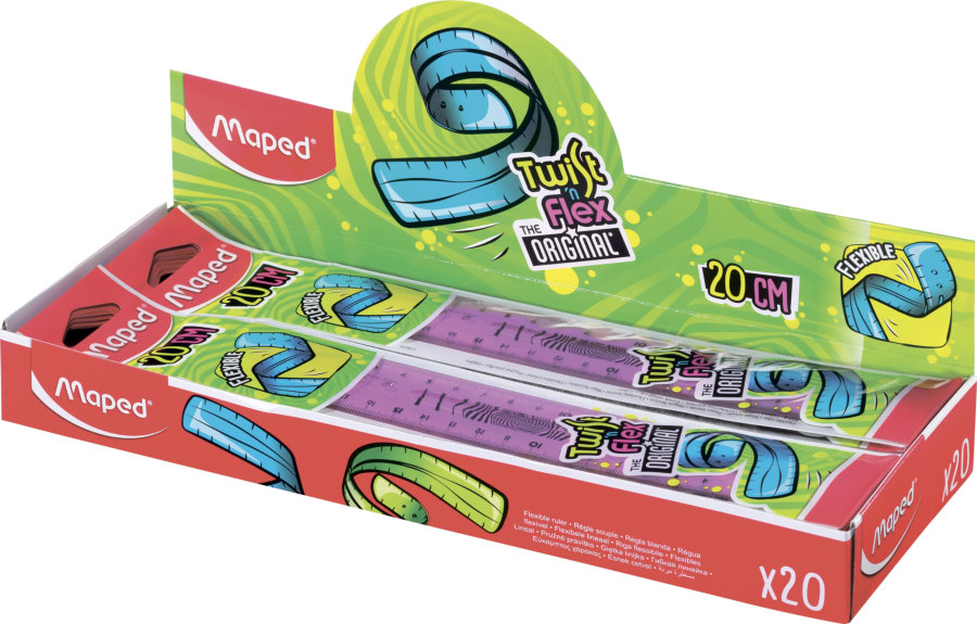 Линейка Maped Twistn Flex 20 см, двустор. градуировка