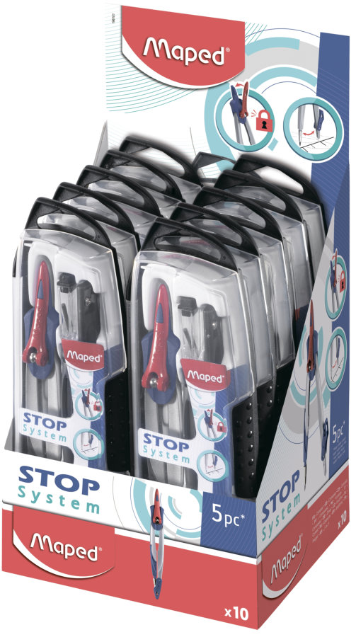 Готовальня 5 предметов Maped Stop System