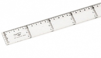 Линейка 40см Domingo Ferrer, прозрачная для параллельных линий