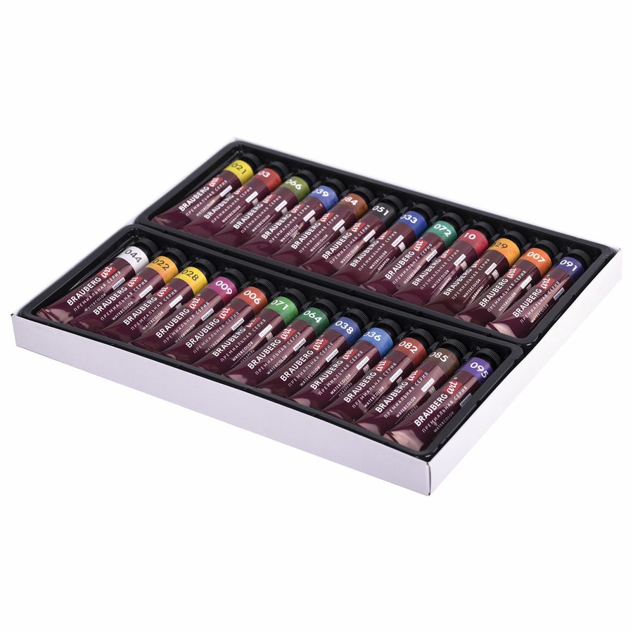 Акварель художественная в тубах НАБОР 24 цвета по 12 мл, BRAUBERG ART PREMIERE