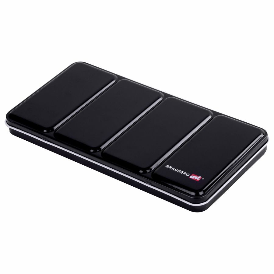 Акварель художественная кюветы НАБОР 36 цветов по 3,5 г, металлический кейс, BRAUBERG ART PREMIERE