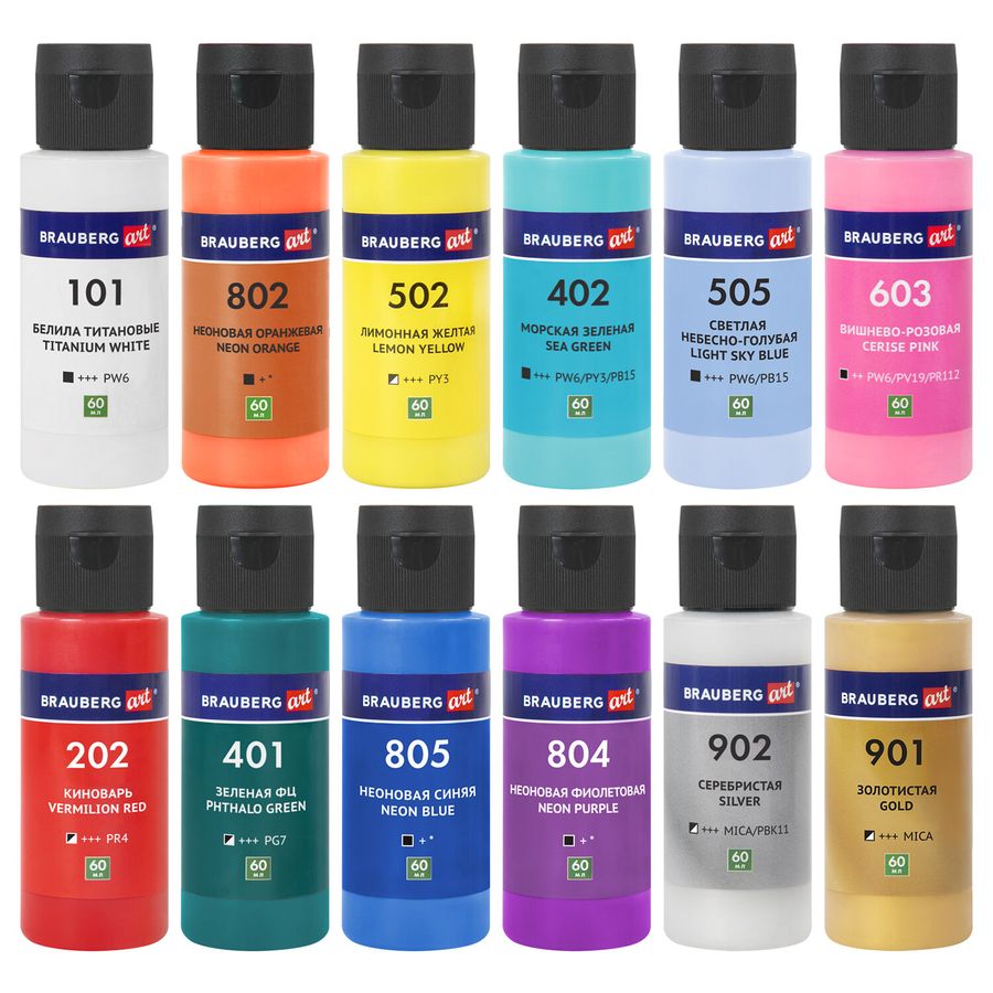 Краски акриловые для техники