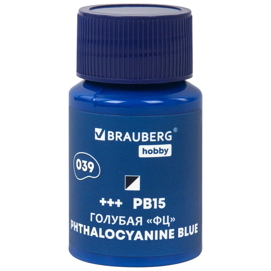 Краски акриловые художественные 24 шт., 21 цвет в банках по 22 мл, BRAUBERG HOBBY