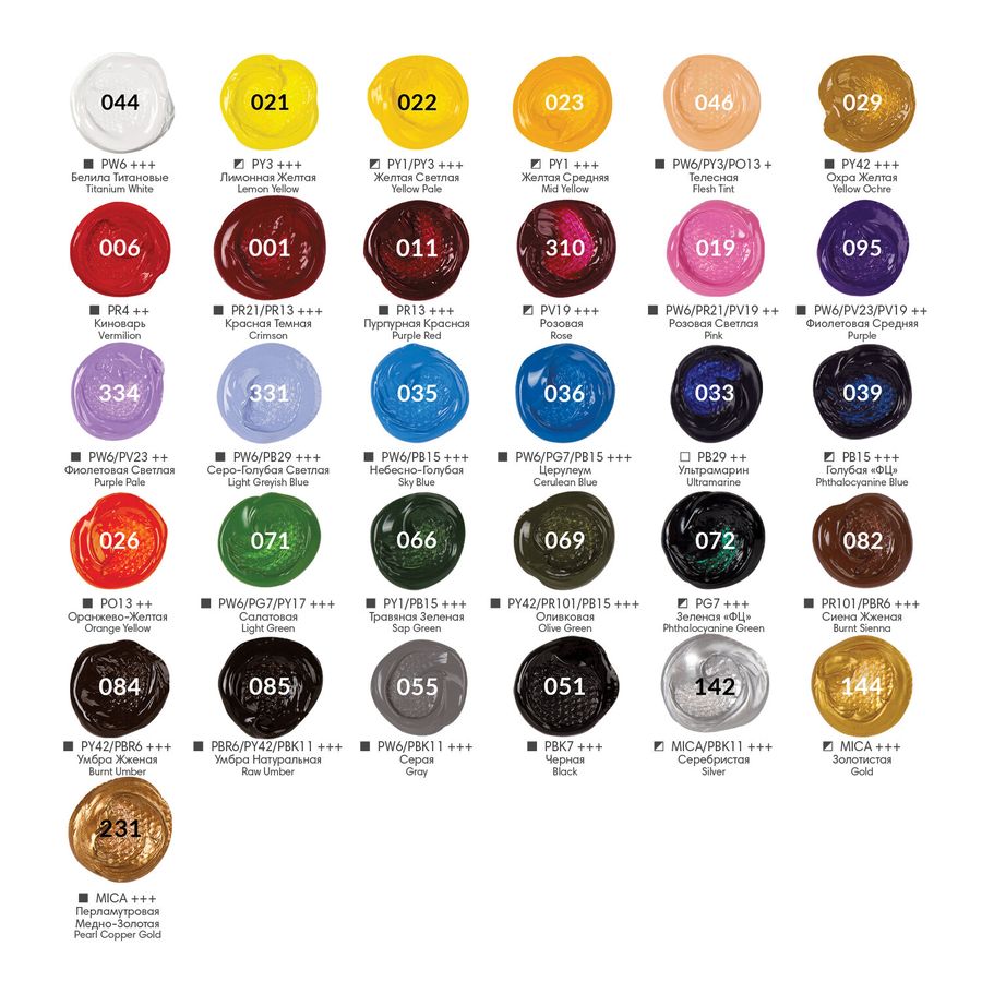 Краски акриловые художественные НАБОР 36 штук, 31 цвет по 12 мл в тубах, BRAUBERG ART DEBUT