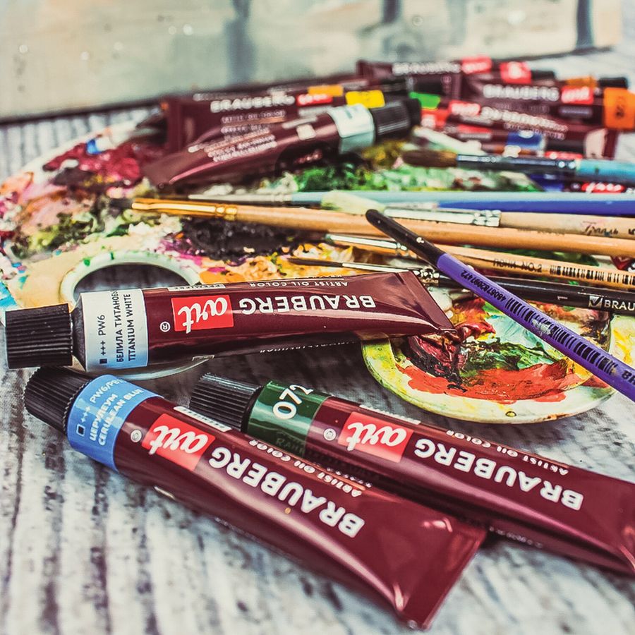 Краски масляные художественные BRAUBERG ART PREMIERE, 18 цв. по 12 мл, в тубах