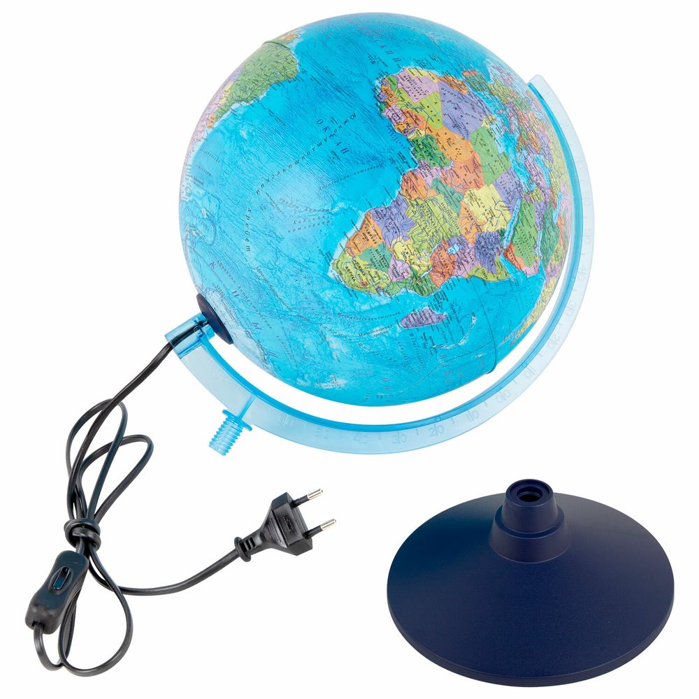 Глобус интерактивный + очки VR, политический / звездного неба GLOBEN, 25 см, подсветкой