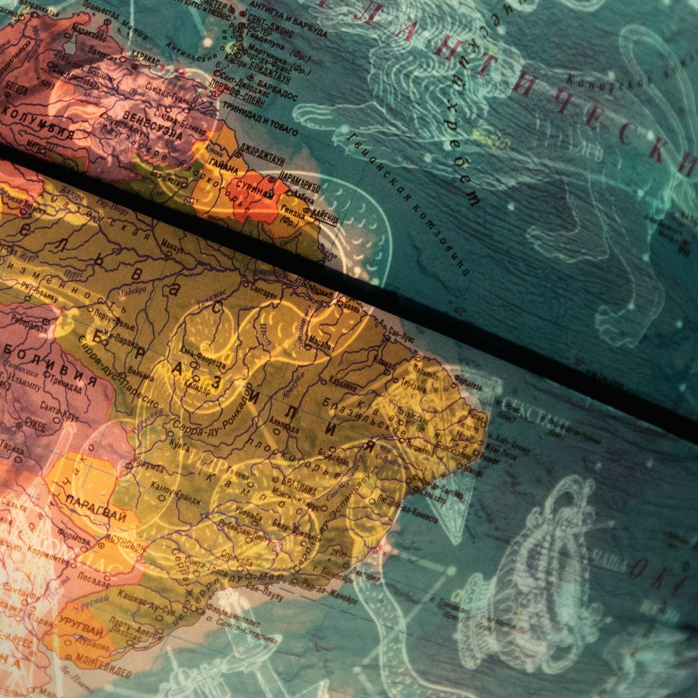 Глобус интерактивный + очки VR, политический / звездного неба GLOBEN, 25 см, подсветкой