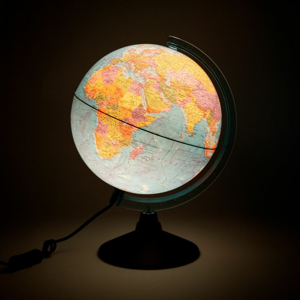 Глобус интерактивный + очки VR, политический, GLOBEN, 25 см с подсветкой