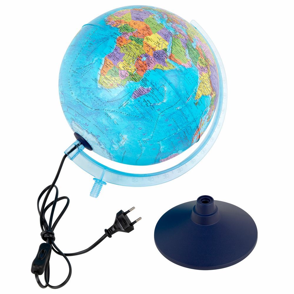 Глобус интерактивный + очки VR, политический, GLOBEN, 25 см с подсветкой