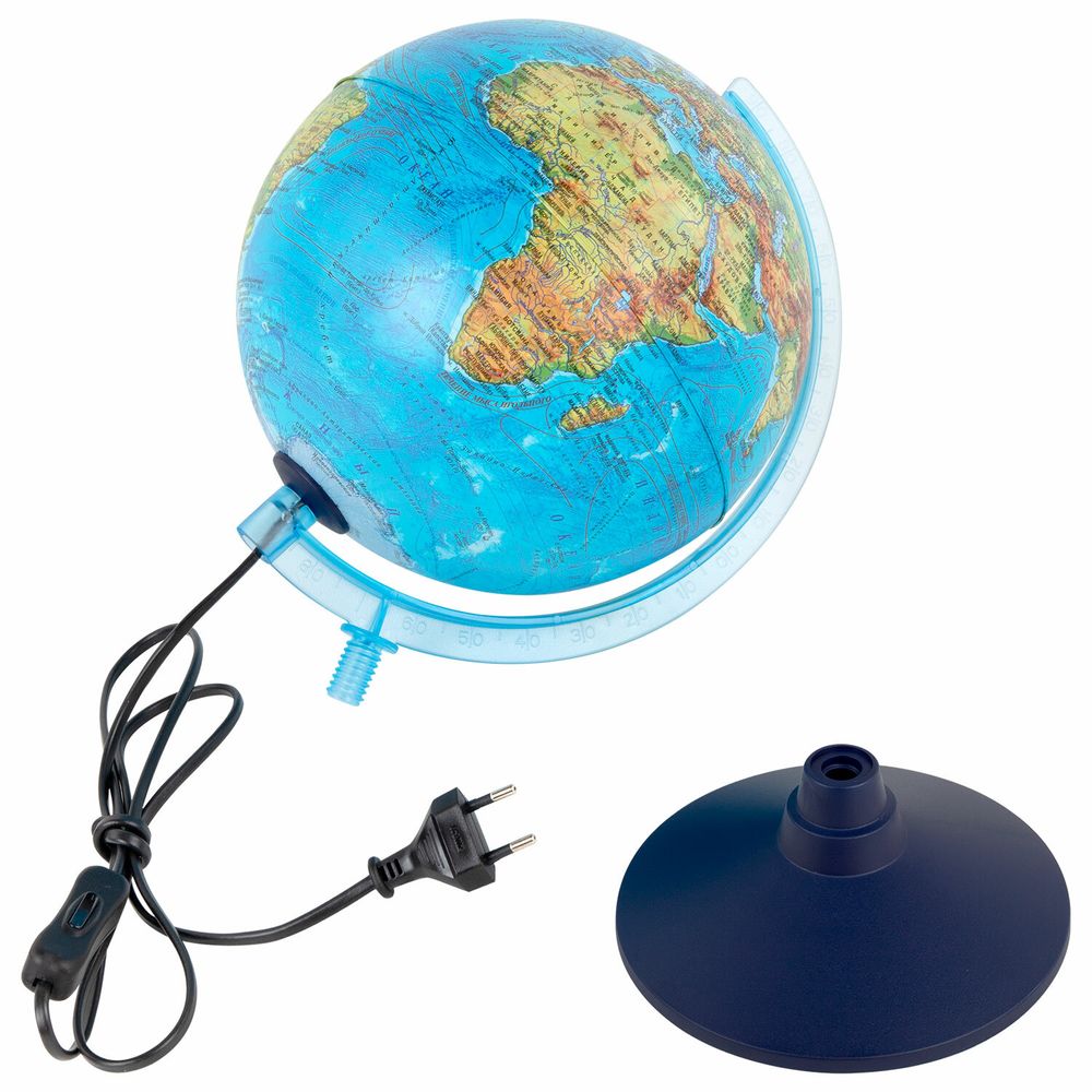 Глобус интерактивный + очки VR, физический / политический, GLOBEN, 21 см, с подсветкой