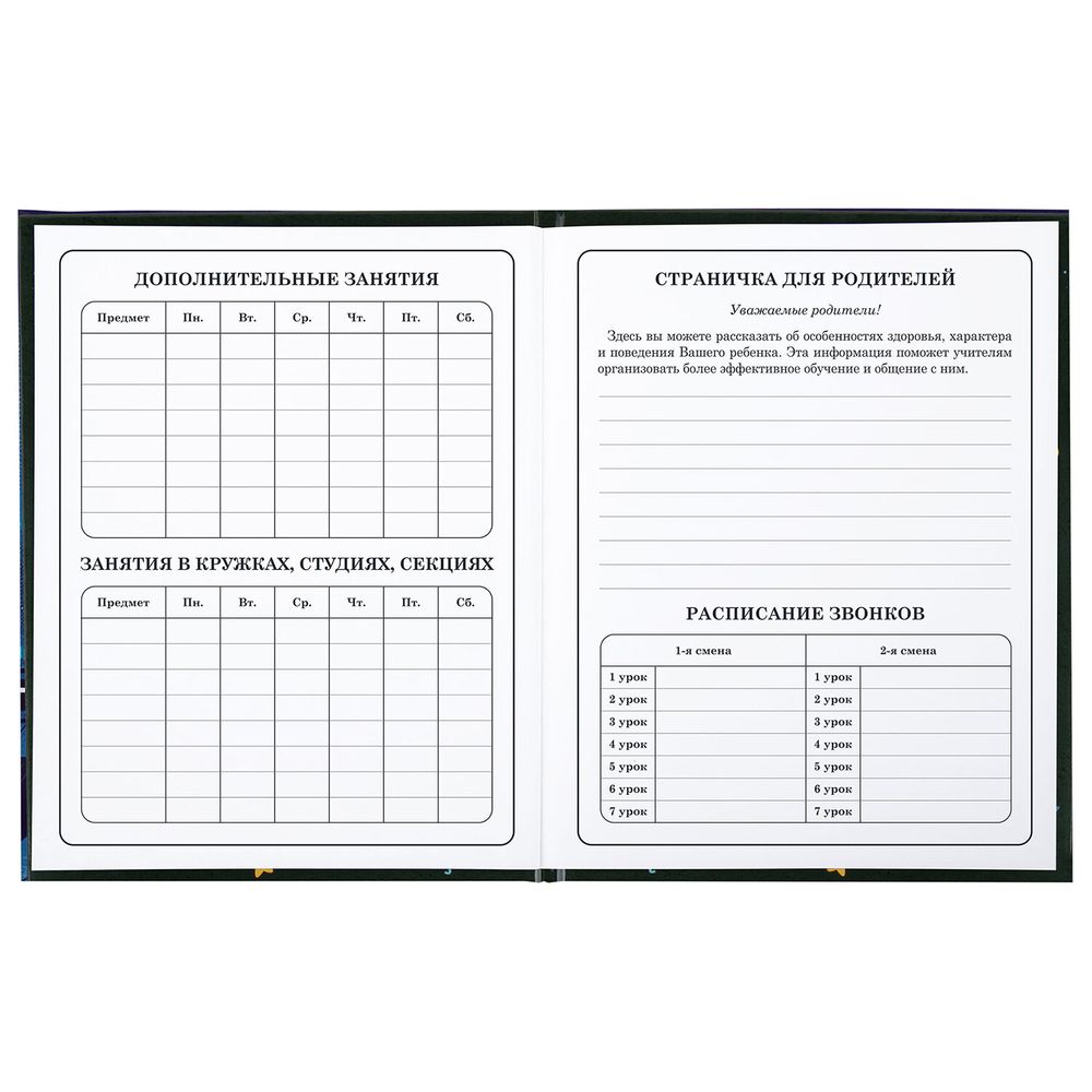 Дневник 1-4 класс 48 л., твердый, BRAUBERG, глянцевая ламинация, с подсказом, 