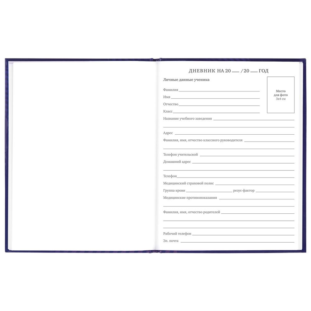 Дневник 5-11 класс 48 л., твердый, BRAUBERG, глянцевая ламинация, с подсказом, 
