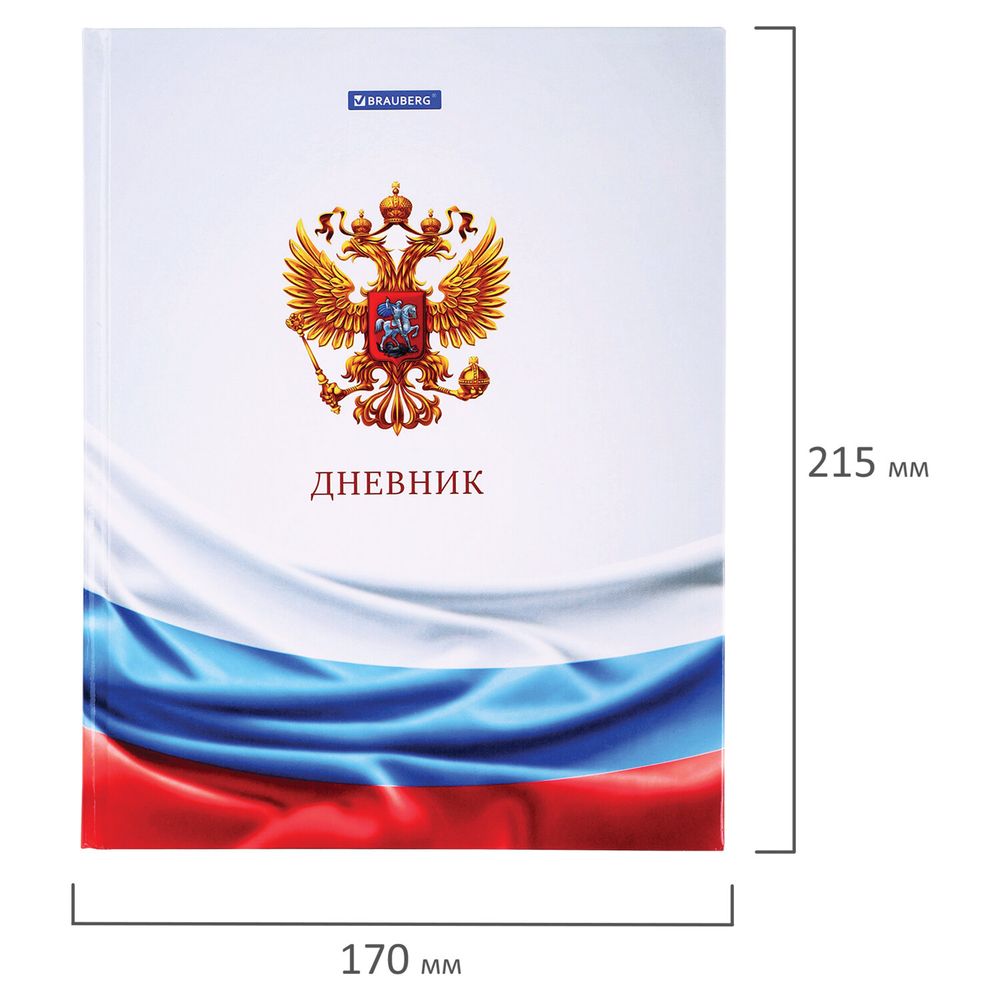 Дневник 1-11 класс 40 л., твердый, BRAUBERG, ламинация, цветная печать, РОССИЙСКОГО ШКОЛЬНИКА-4