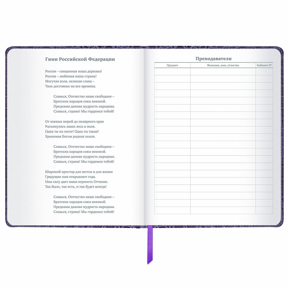 Дневник 1-11 класс 48 л., кожзам (твердая с поролоном), нашивка, BRAUBERG 