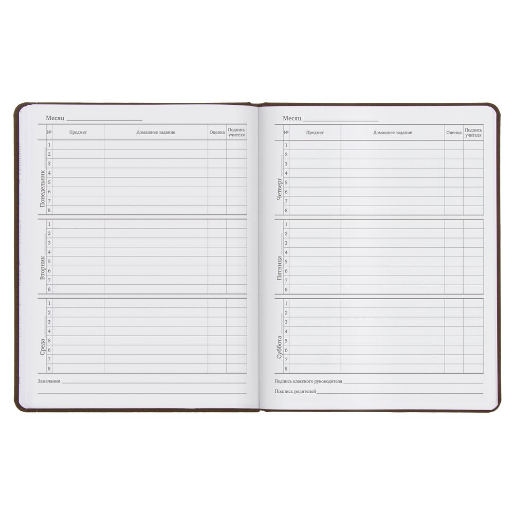 Дневник 1-11 класс 48 л., кожзам (твердая), термотиснение, BRAUBERG 