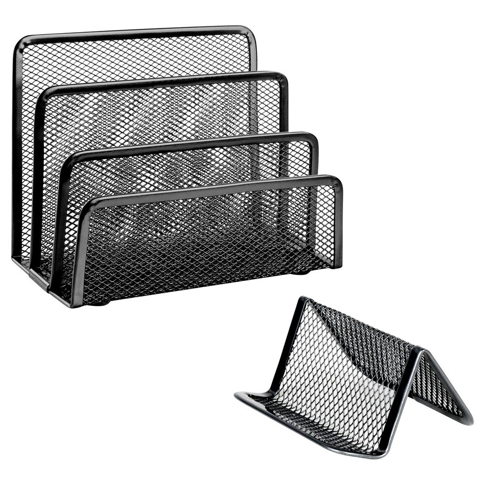 Настольный набор BRAUBERG "Germanium", 6 предметов, черный, металл