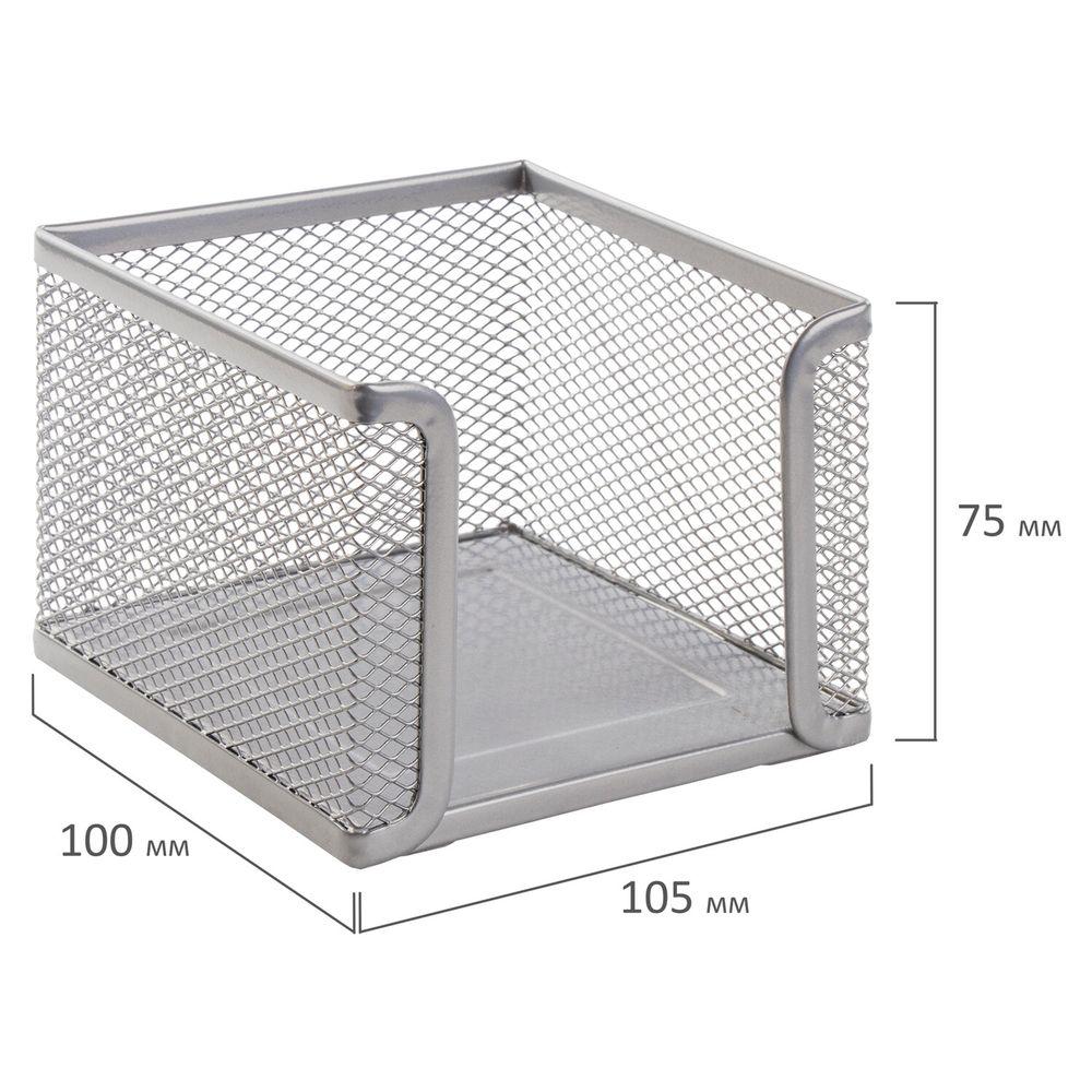 Настольный набор из металла BRAUBERG "Germanium", 4 предмета, серебристый