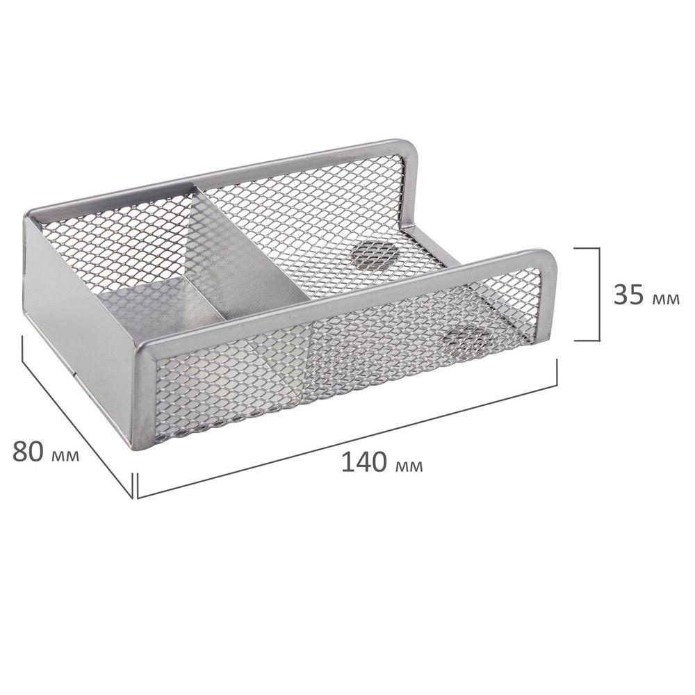 Настольный набор из металла BRAUBERG "Germanium", 4 предмета, серебристый