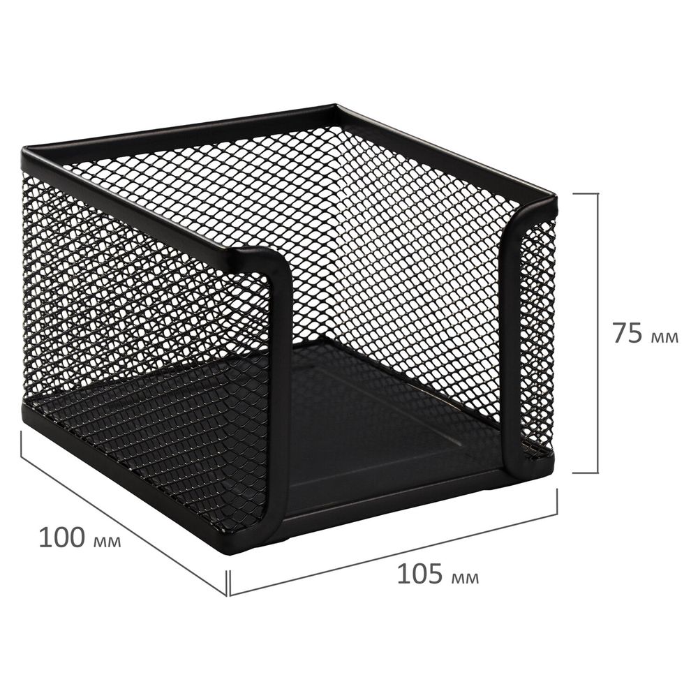 Настольный набор из металла BRAUBERG "Germanium", 4 предмета, черный