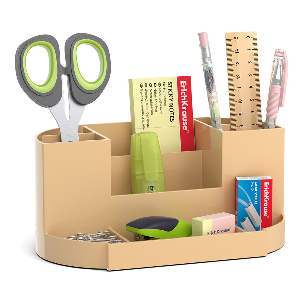 Набор настольный пластиковый ErichKrause Victoria, Powder, бежевый