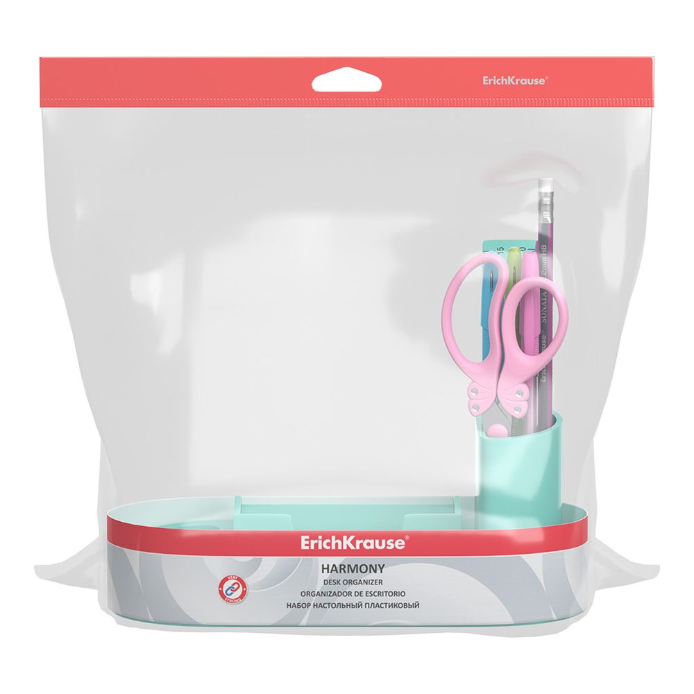 Набор настольный пластиковый ErichKrause Harmony, Pastel Mint, мятный