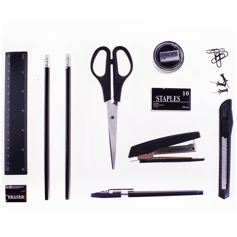 Настольный органайзер OfficeSpace "Карусель", 12 предметов, вращающийся, черный