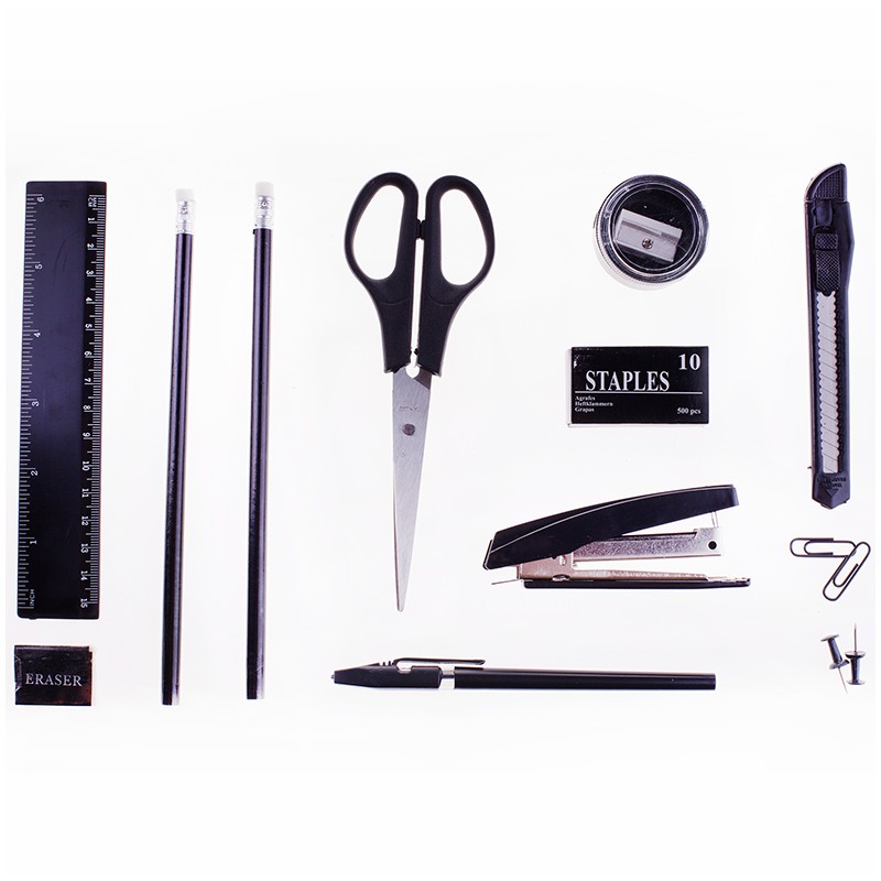 Настольный органайзер OfficeSpace "Русские горки", 12 предметов, вращающийся, черный